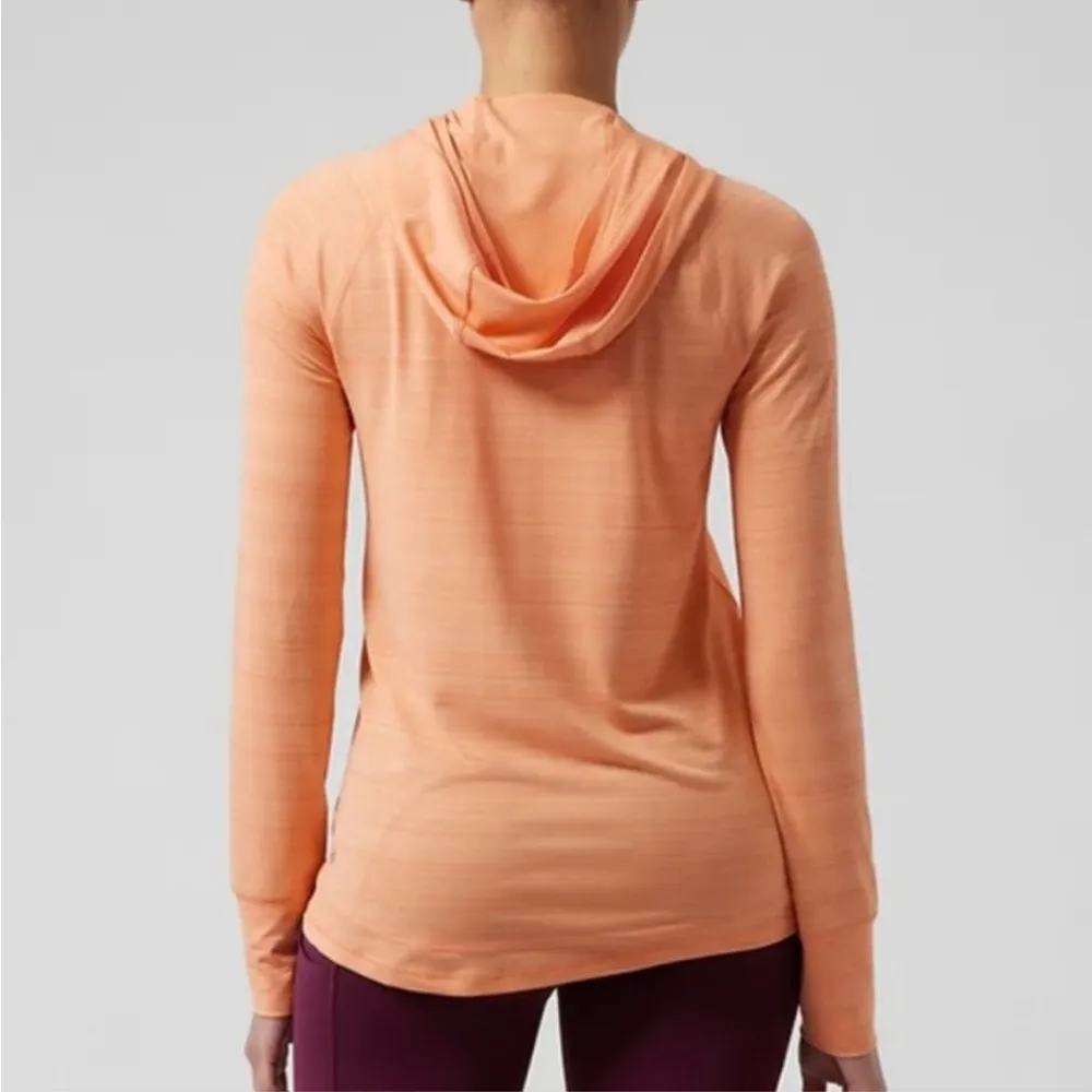 Athleta Women's Pacifica Illume UPF Relaxed Full Zip Sz L in Coral/Light Orange - Image 8