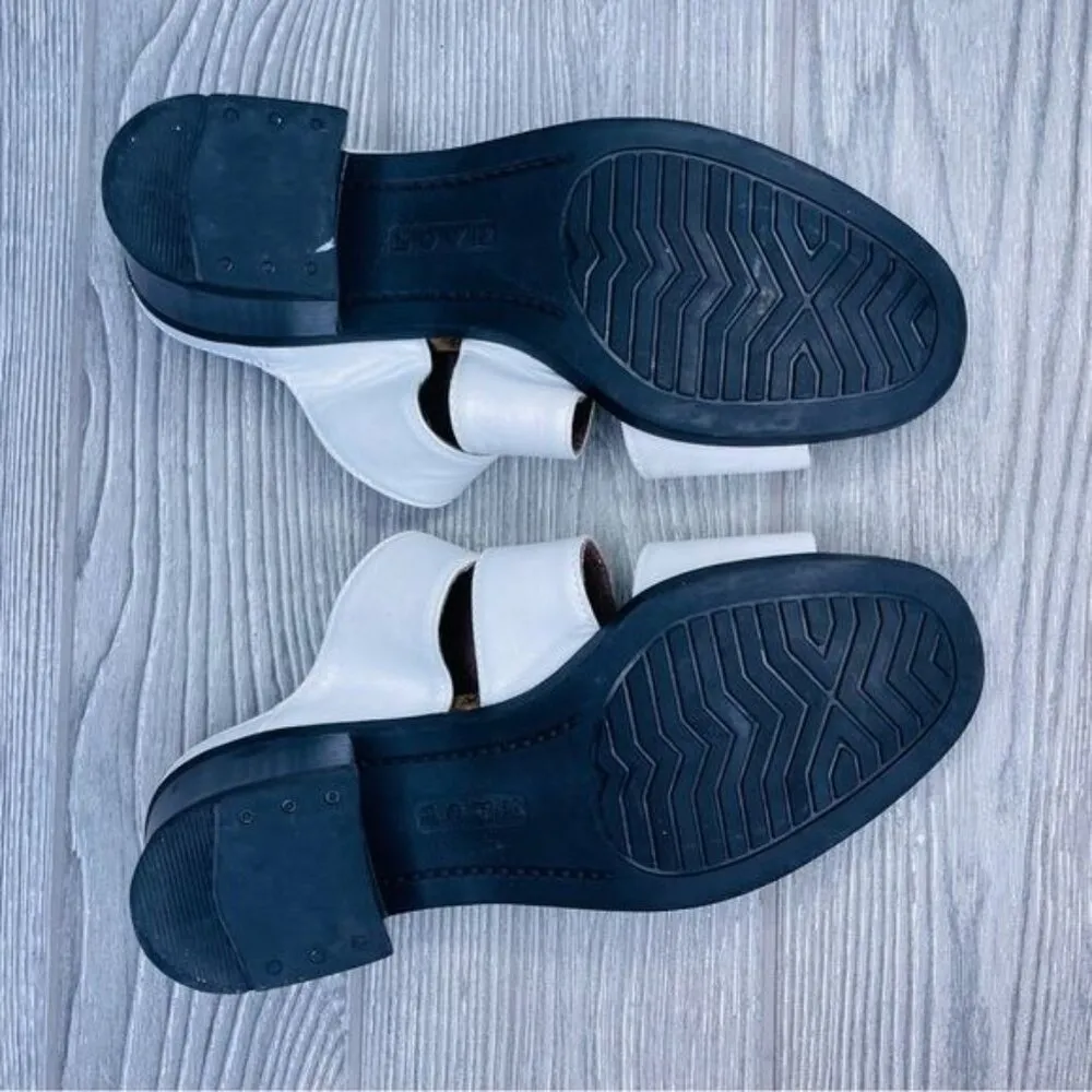 naot sandals white flats strappy summer shoes size 38 / 8 leather slip ons - Image 3