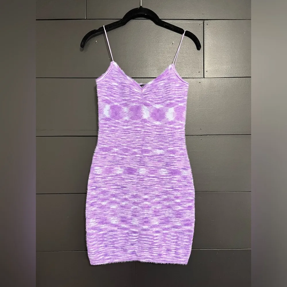 BLUE BLUSH Bodycon Fuzzy Mini Dress Women’s Sz Small NWOT - Image 4