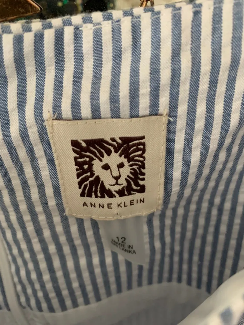 Anne Klein Seersucker Dress - Image 3