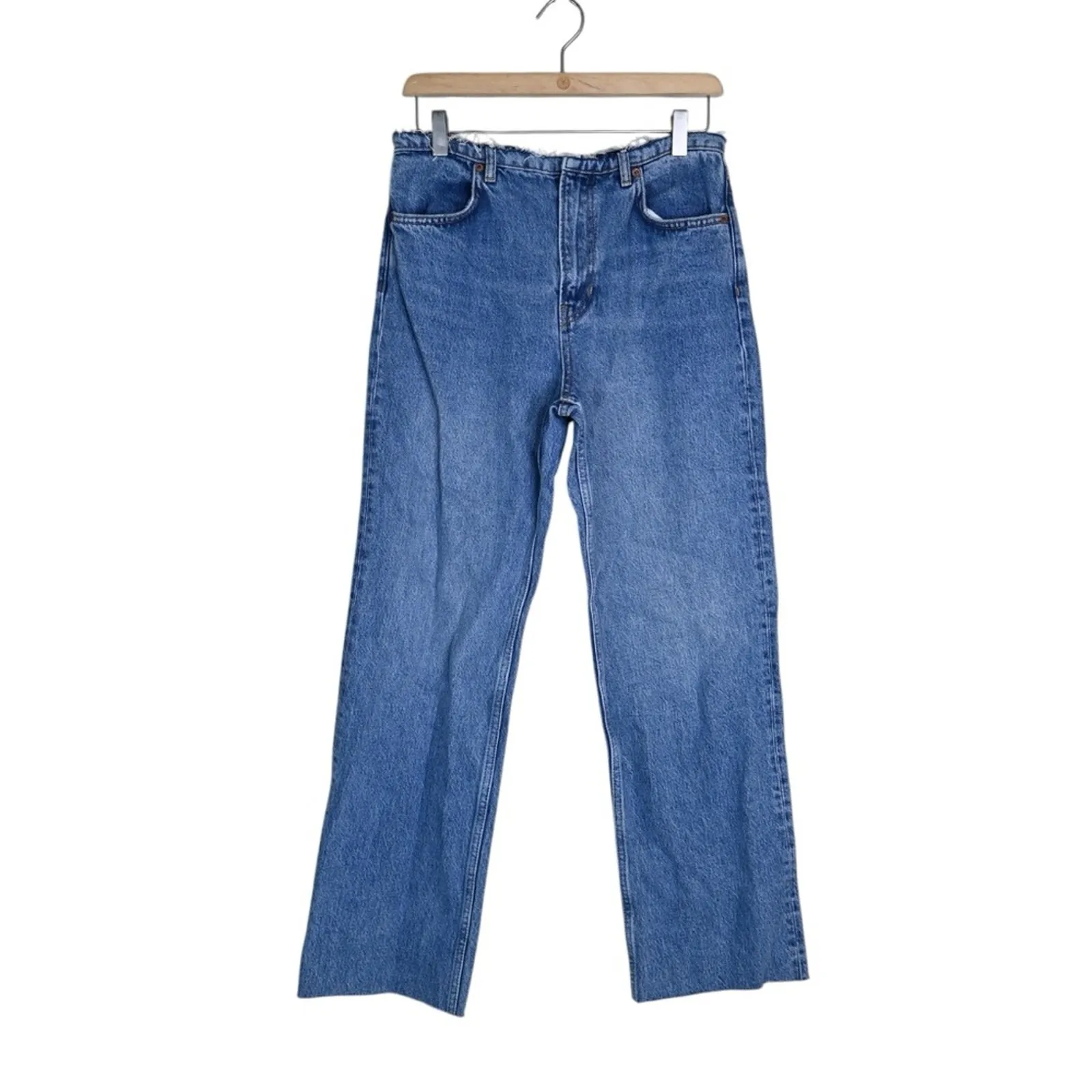 Reformation Womens 28 Mariah Cut Off Waistband Straight Jean NEW - Image 2