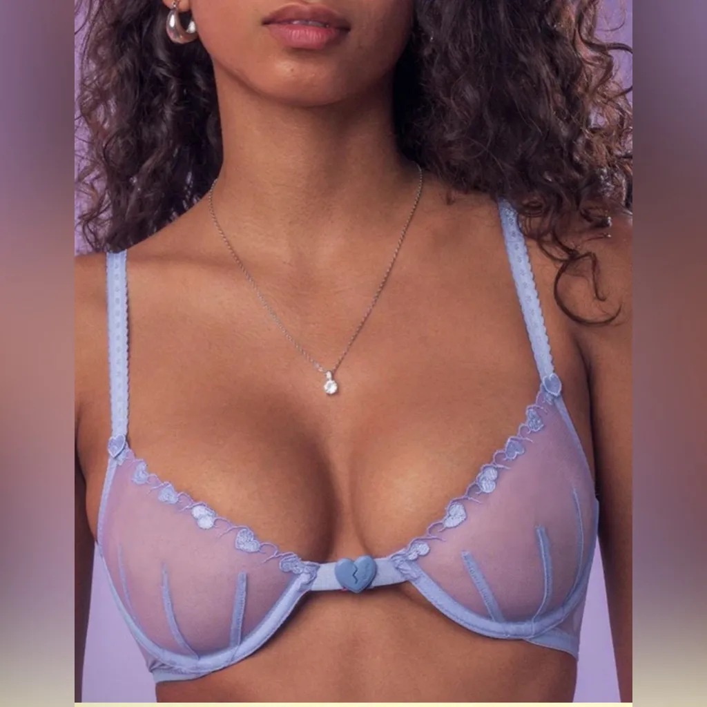 Voight by Valentina Size M Periwinkle Heartbreaker Marilyn Bra - Image 1