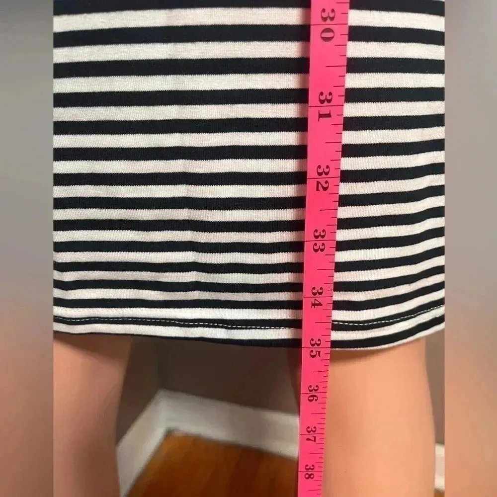 LILLUSORY Casual Sleeveless Beach Tank Dress Ruched Tie Waist Mini Dress Black Size M - Image 2