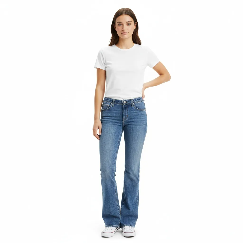 Levi’s Signature Jeans Misses Medium Wash Low Rise Bootcut Y2K Retro Size 8 - Image 2