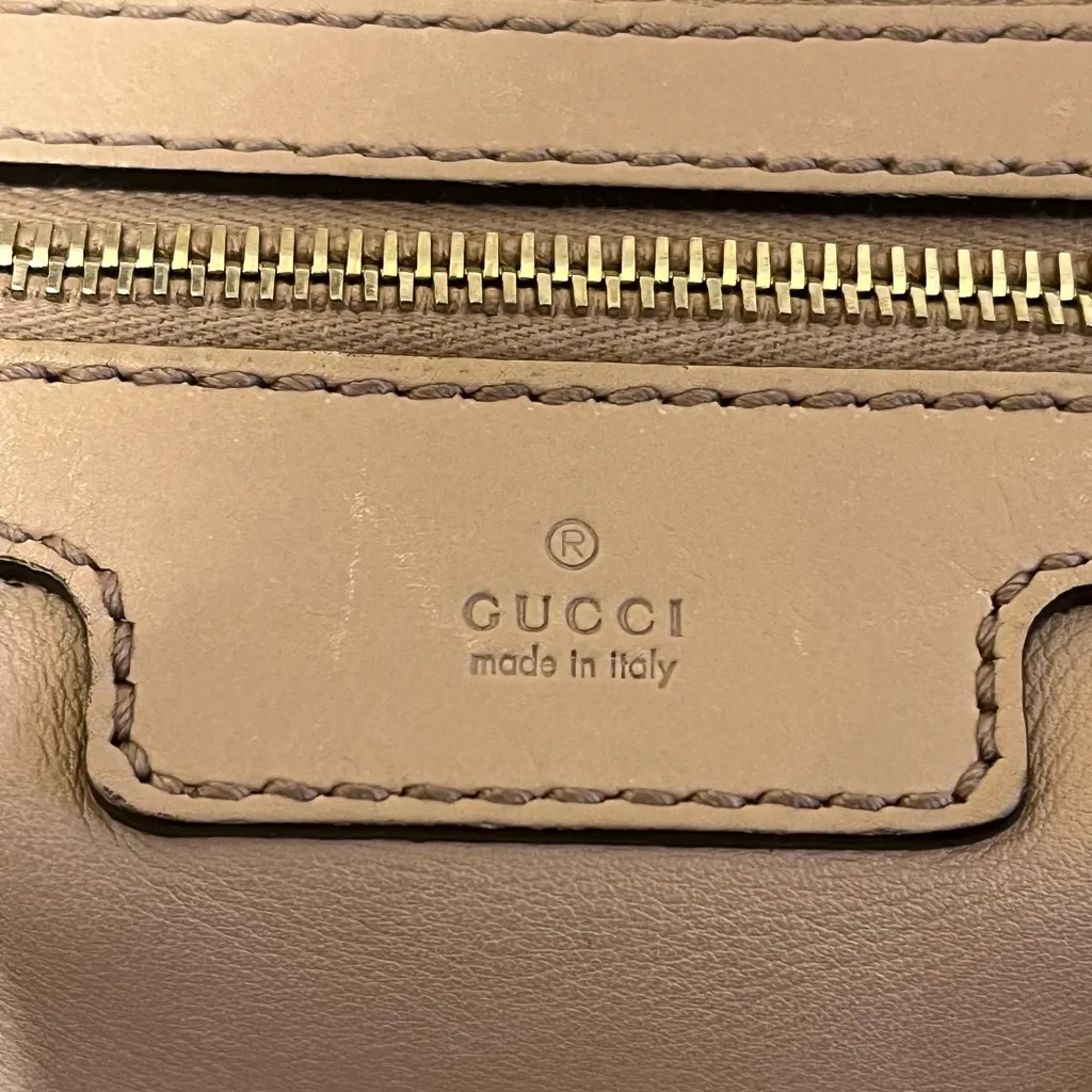 Gucci Boston Joy Leather Bag Beige Tan - Image 3