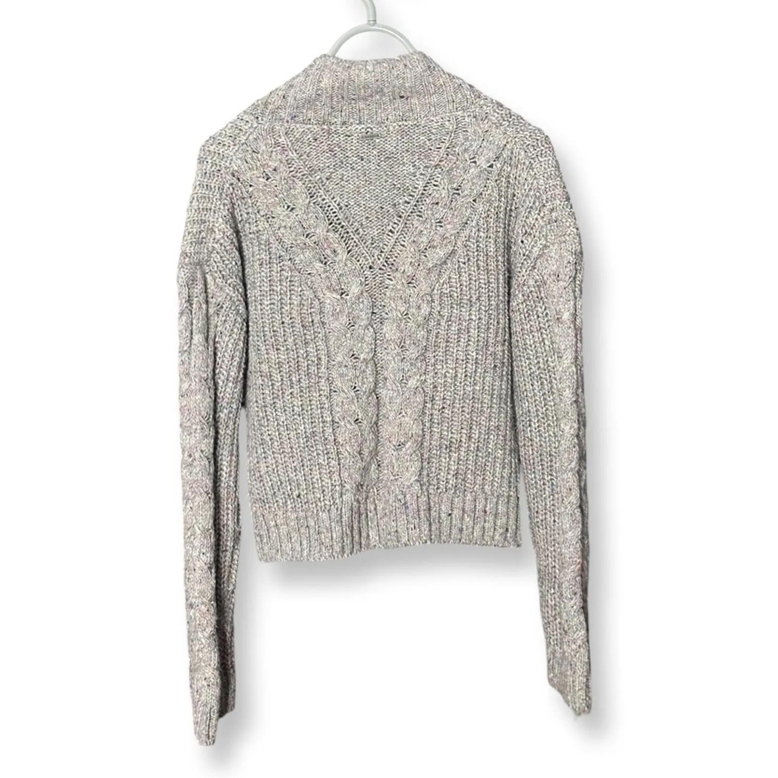 prAna  Laurel Creek Quarter Zip Sweater In Pebble Grey - Image 4