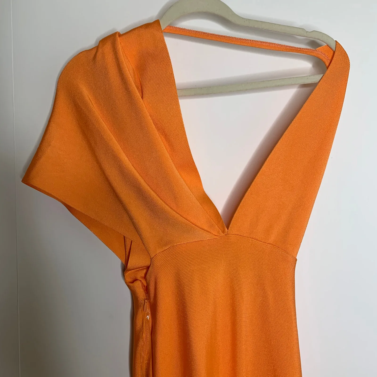 House of CB Clemence Maxi Orange Bandage Dress Womens Large - Image 7