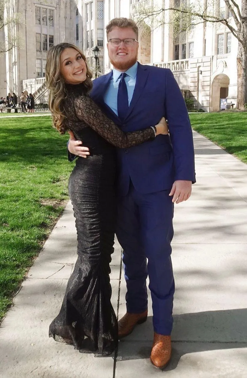 Finesse Shia Black Lace Gown Size M - Image 4