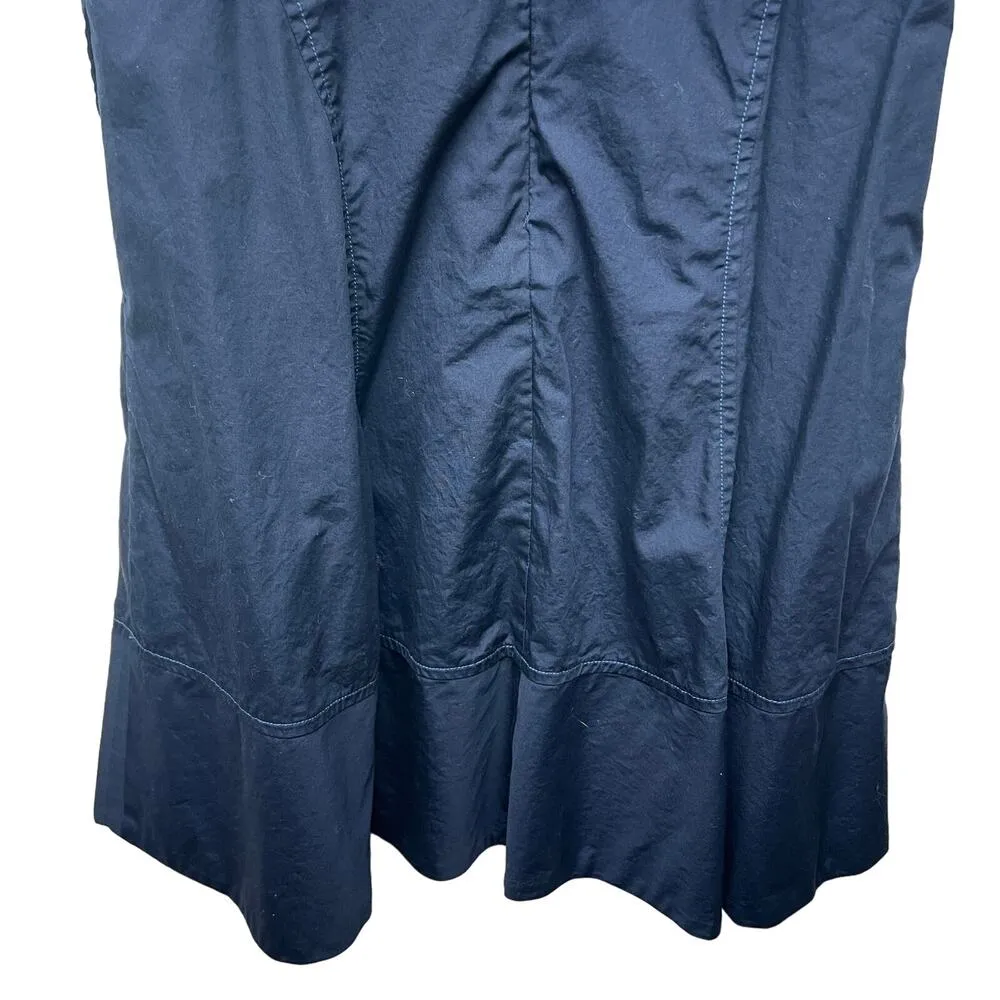 Womens Midi Dress Large Cotton Stretch Workwear Casual Career Modest Minimalist Blue - Image 9