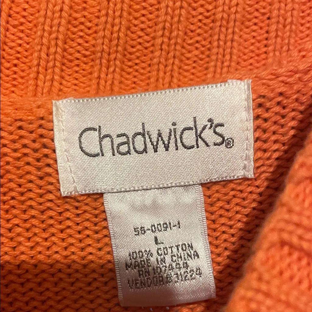 Chadwicks Orange Women's Cardigan - Image 2