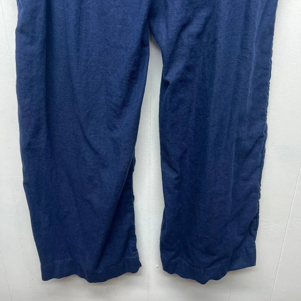 Caslon Womens Pants Petite L Pull On Wide Leg Linen Blend Vacation Coastal Beach - Image 8