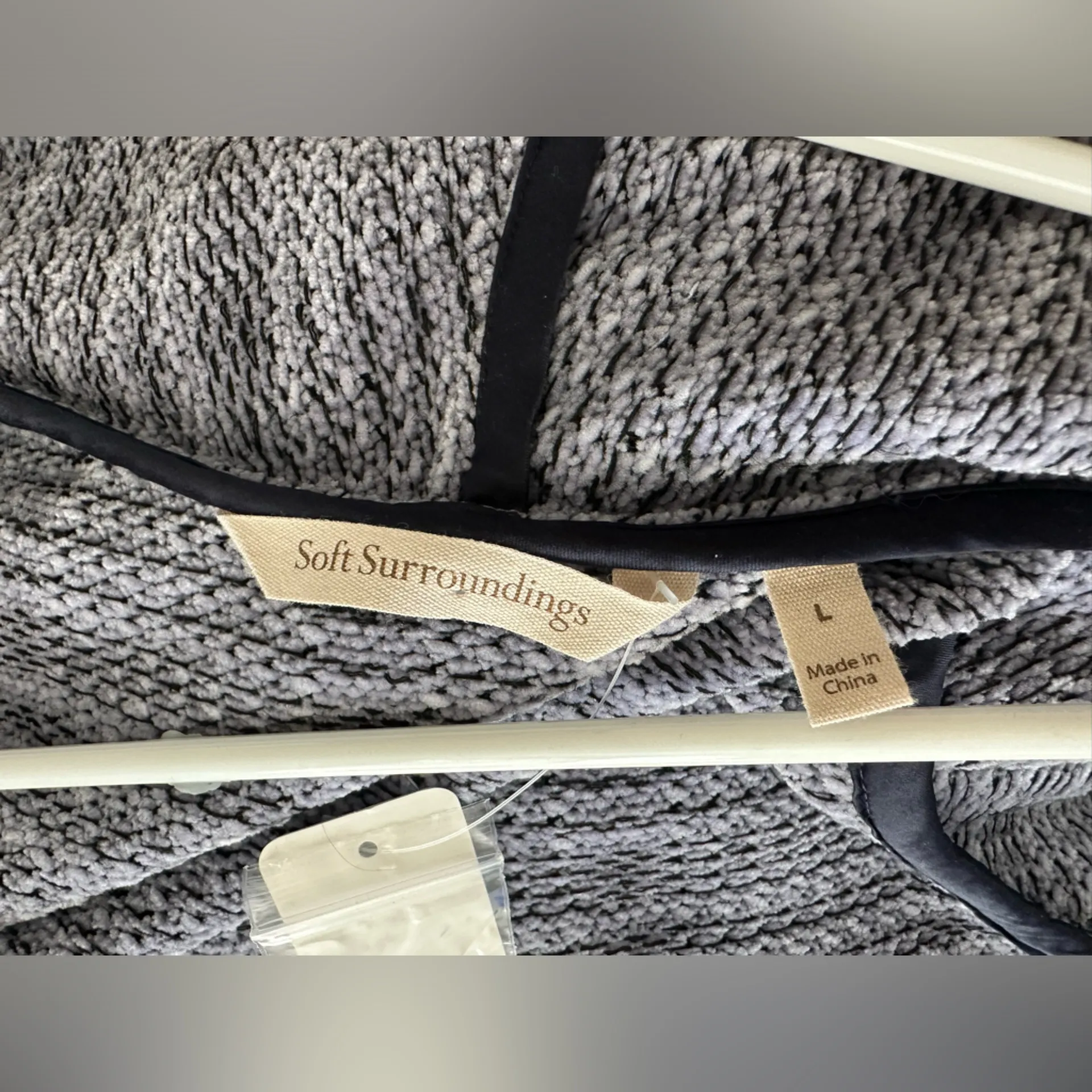 Soft Surroundings Warwick Topper Sweater Blazer Smokey Lavender Plaid size large - Image 7