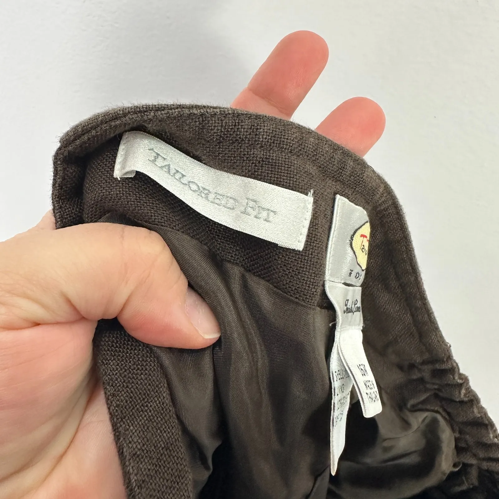 Talbots Irish Linen Pants 16W Wide Leg Ankle Minimalist Earthy Quiet Luxury - Image 4