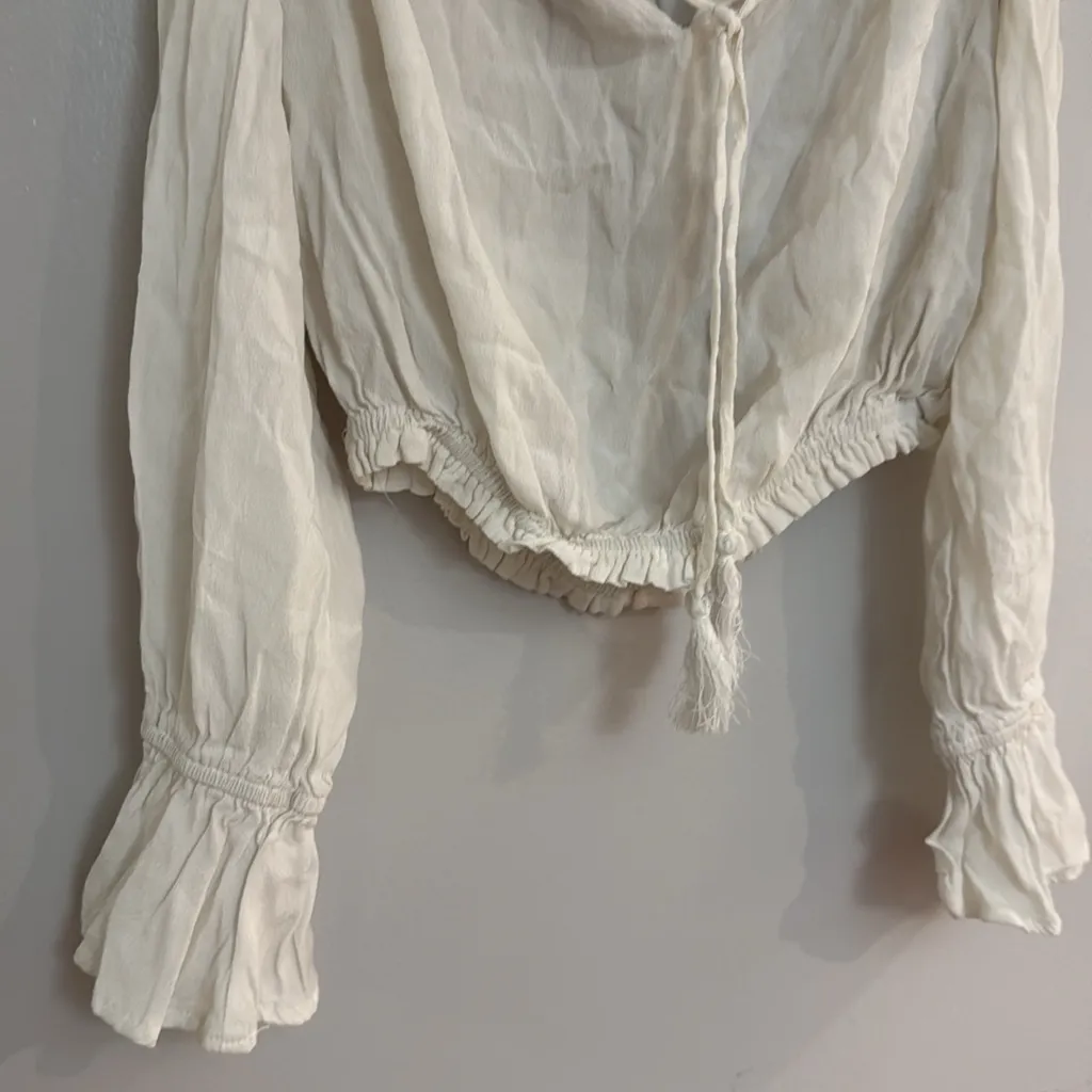 MOVING SALE - Forever21 Contemporary Off shoulder Boho Tassel Top - Image 8