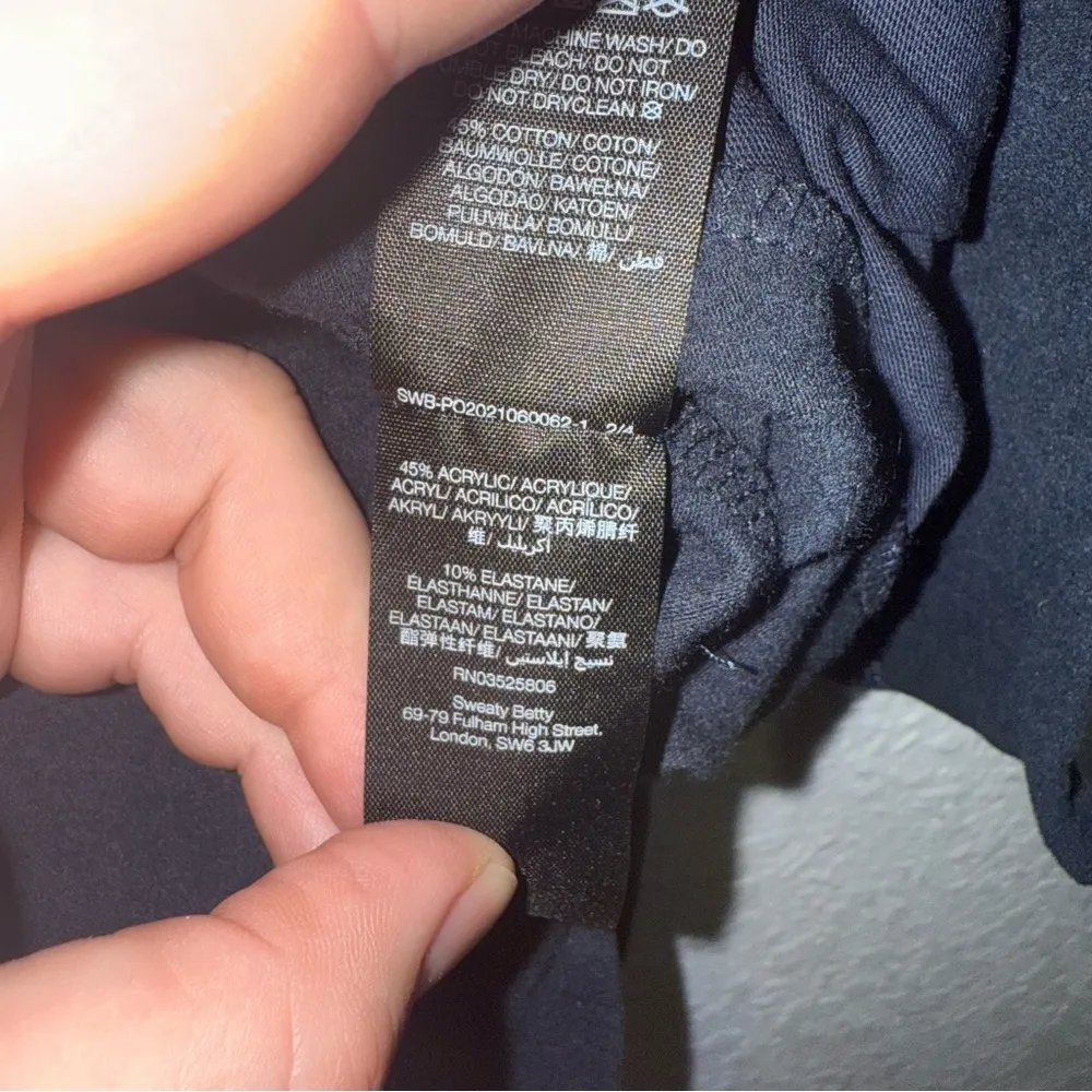 Sweaty Betty Enlighten Luxe Fleece Half Zip Hoodie Navy Size XS - Image 8