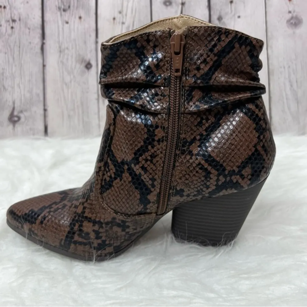 Seven Dials Halsey Bootie’s Snake Print Brown Slouch Western 7 Rodeo Streetwear - Image 7