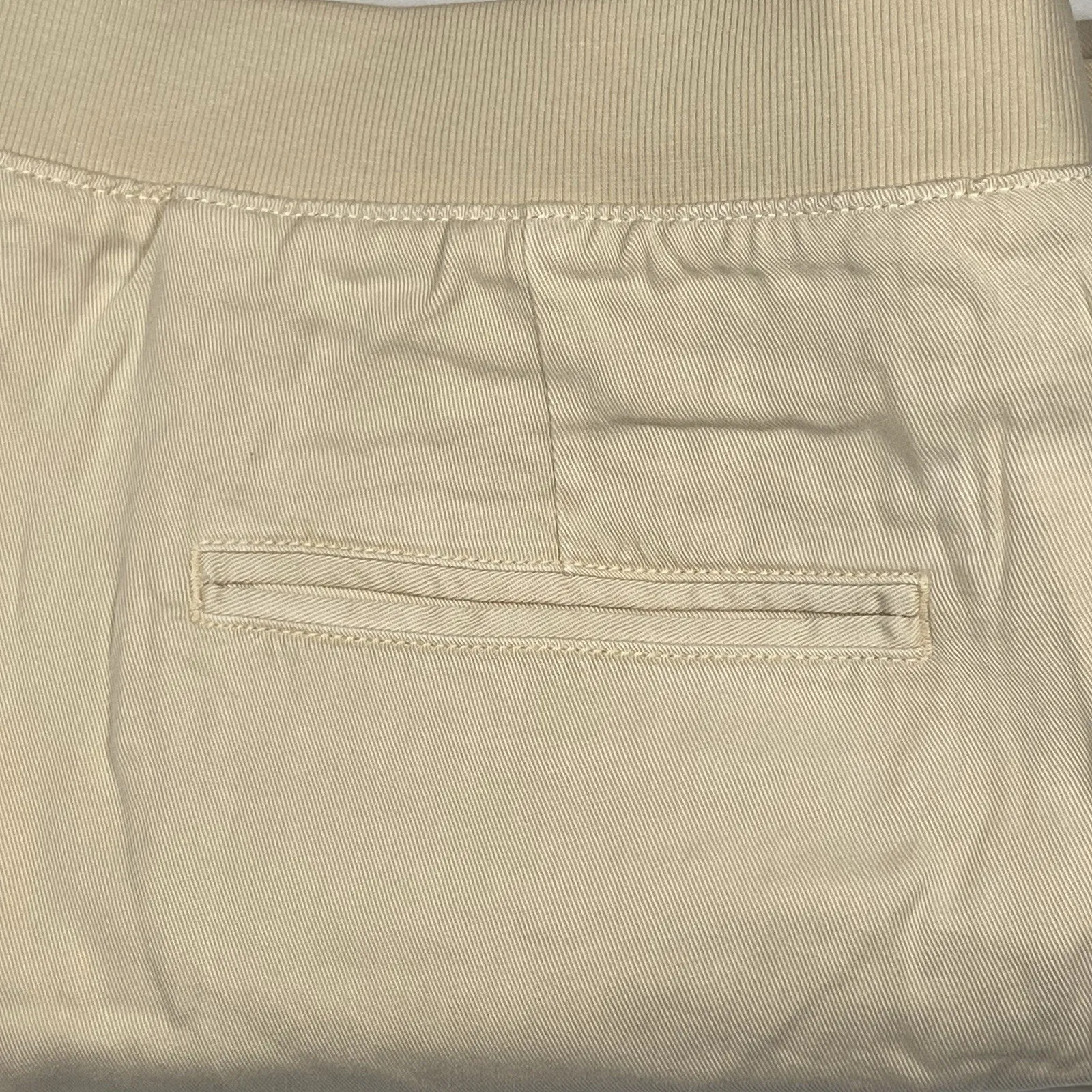 St John's Bay Wide Leg Crop Pants Women's Size 2X Pull On Tencel Beige Birch - Image 3