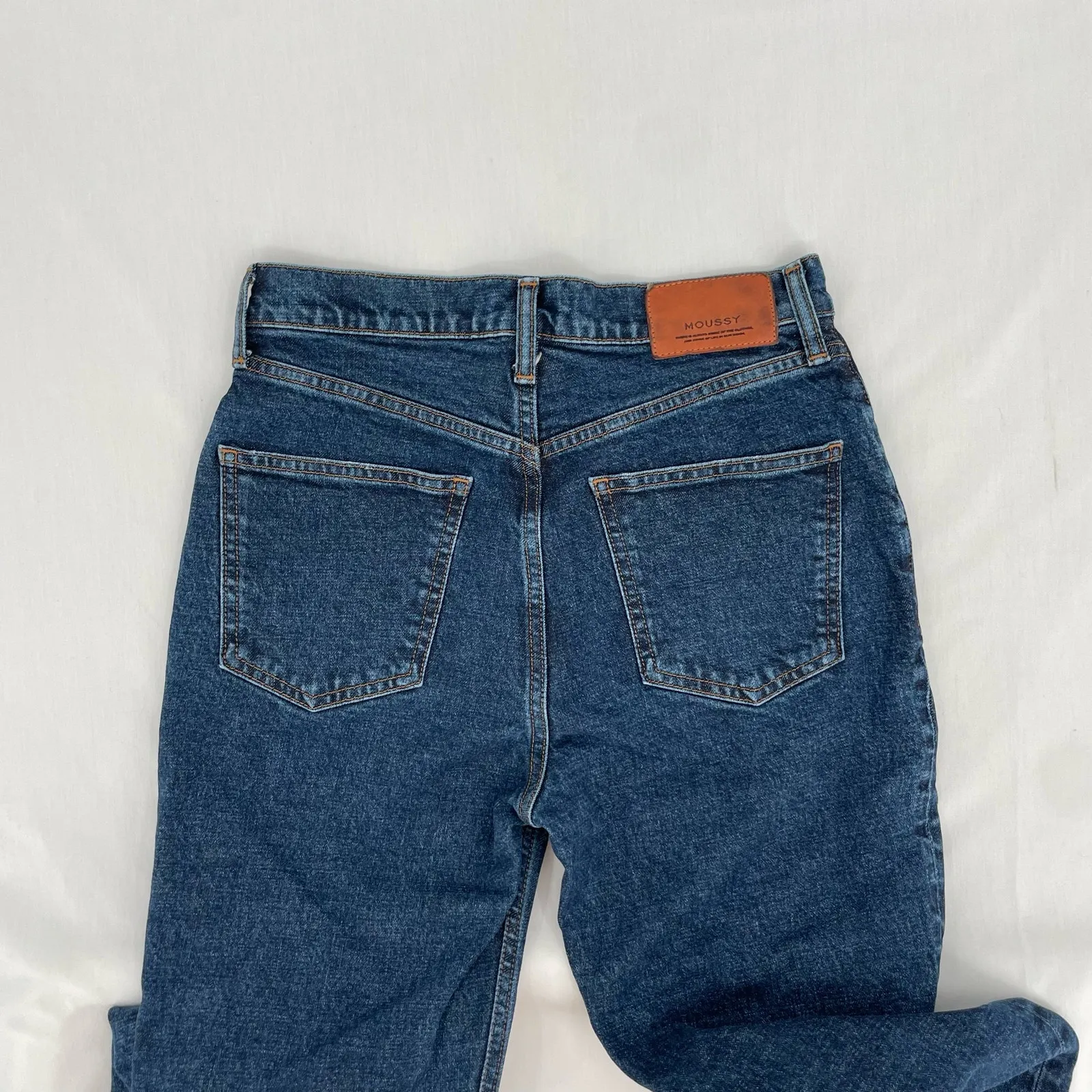 MOUSSY Blue Jeans MVS Skinny Zip Fly Indigo Dark Wash Denim Style 010EAC12 - Image 7