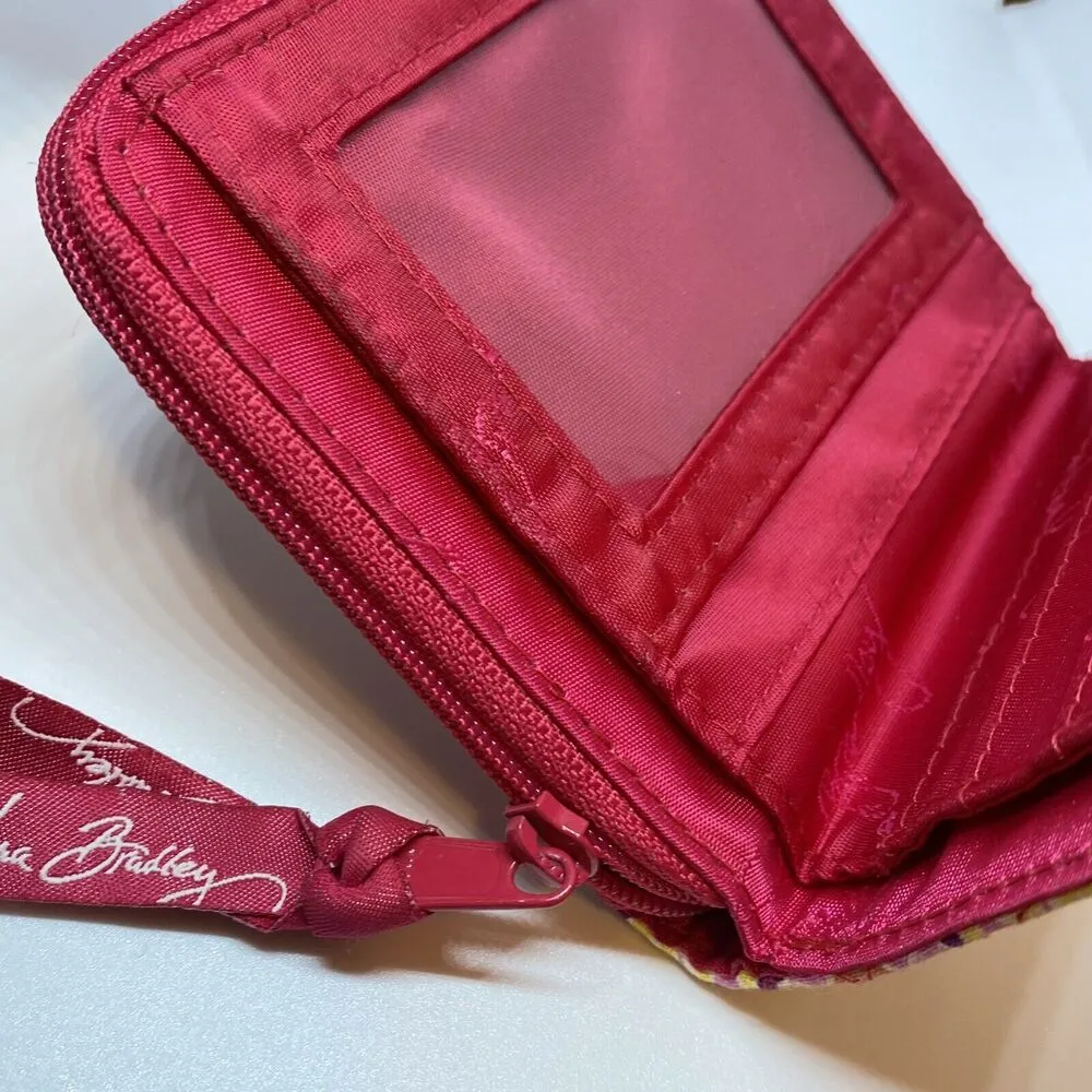 Vera Bradley Bifold Wallet Pink Paisley Credit Card Holder Coin Purse - Image 4