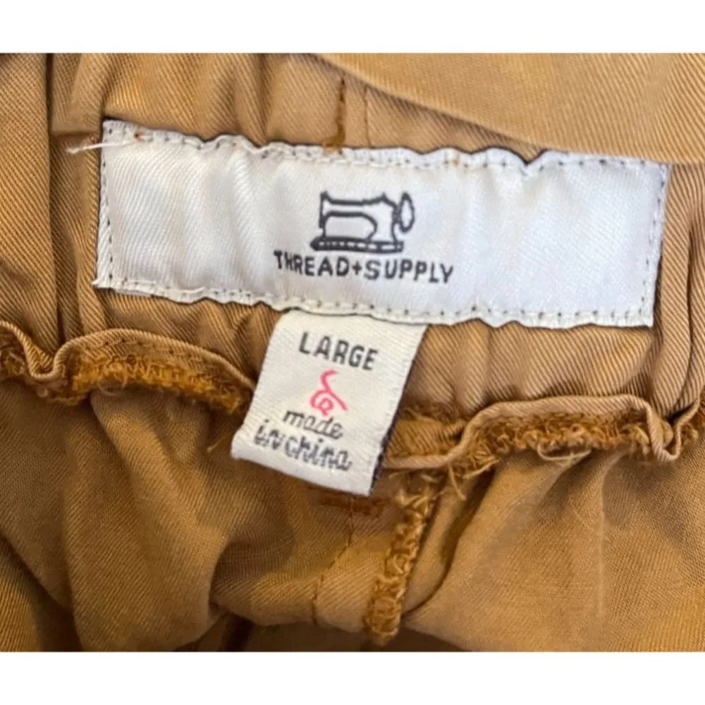 Thread & Supply 100% lyocell Cuffed Pants Womens L Tan Size L - Image 5