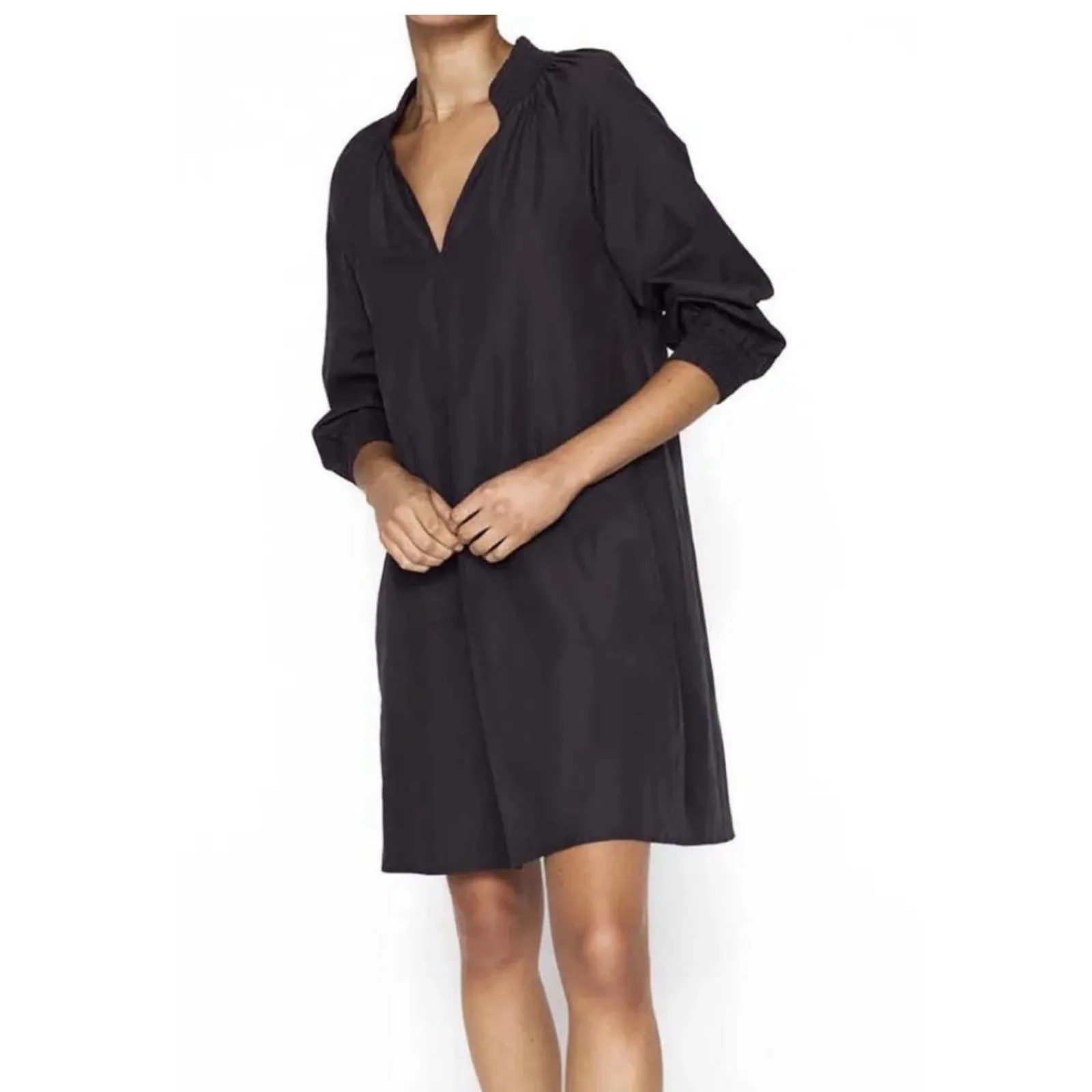 Brochu Walker Amaia Mini Dress Size XS Gray Smocked Minimalist - Image 3