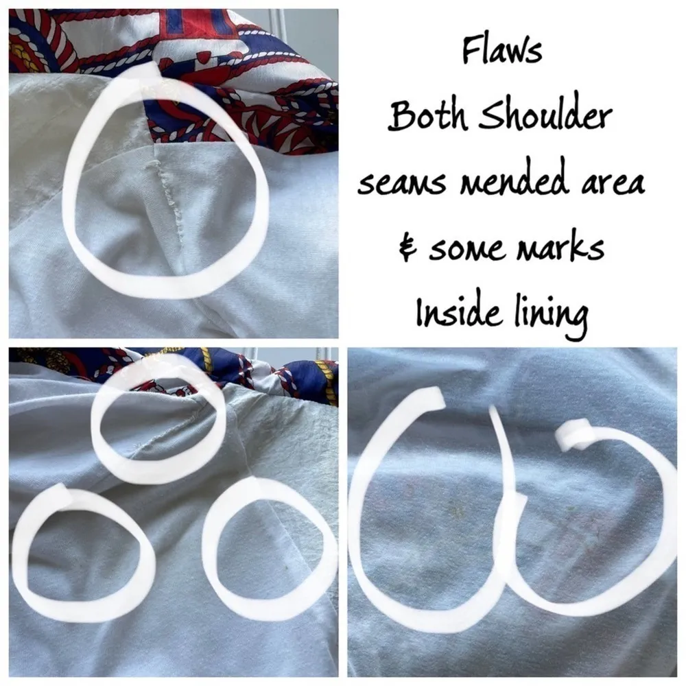 LAVON Windbreaker Jacket Vintage Nautical Size XLarge American theme Coastal White - Image 9