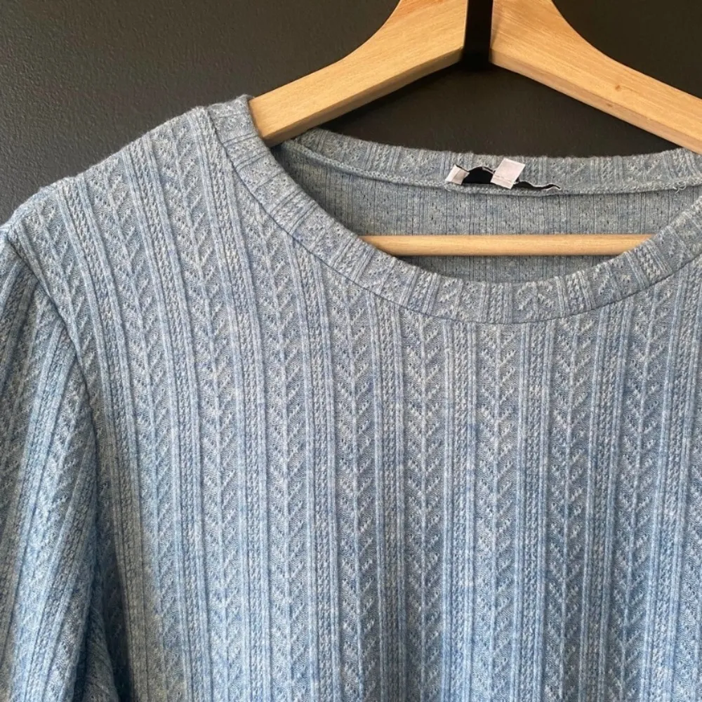 NWT Lucia Slit Ribbed Knit Dress Long Sleeve Mini Dress XL Blue - Image 5