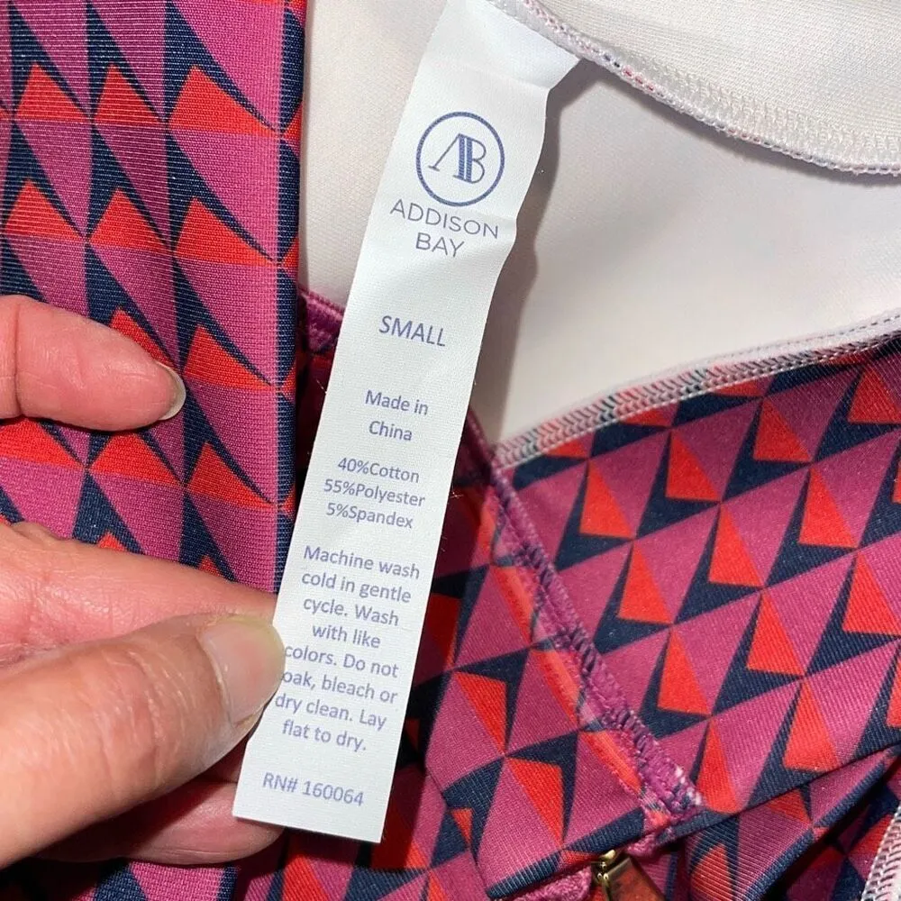 ADDISON BAY Women's Everyday Turtleneck Pullover Berry Mod Geo Size Small NWT $1 - Image 12