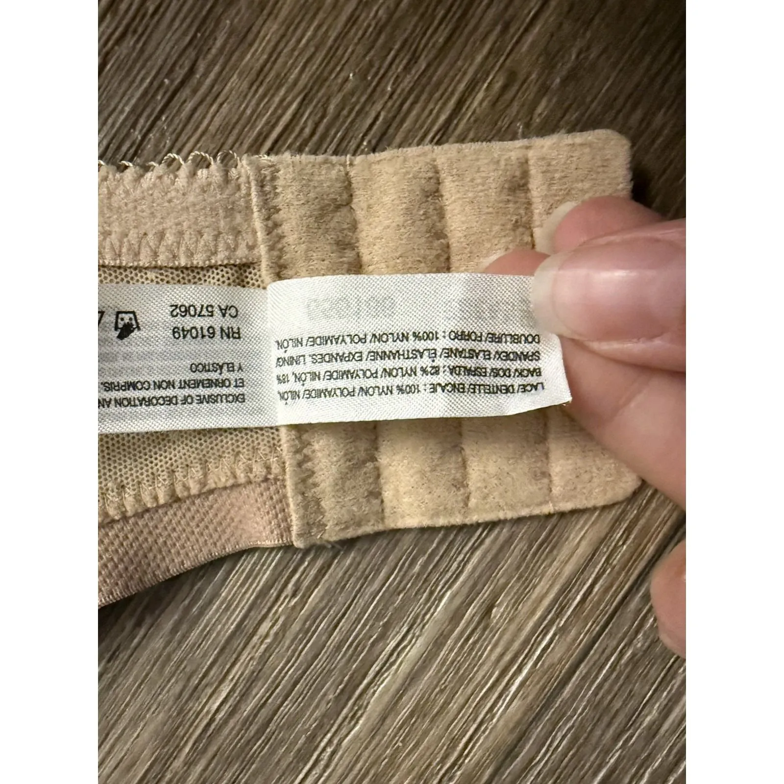 Pre-Owned WACOAL 38DD‎ Tan Beige Nude Retro Chic Full Figure Lace Bra - Image 6