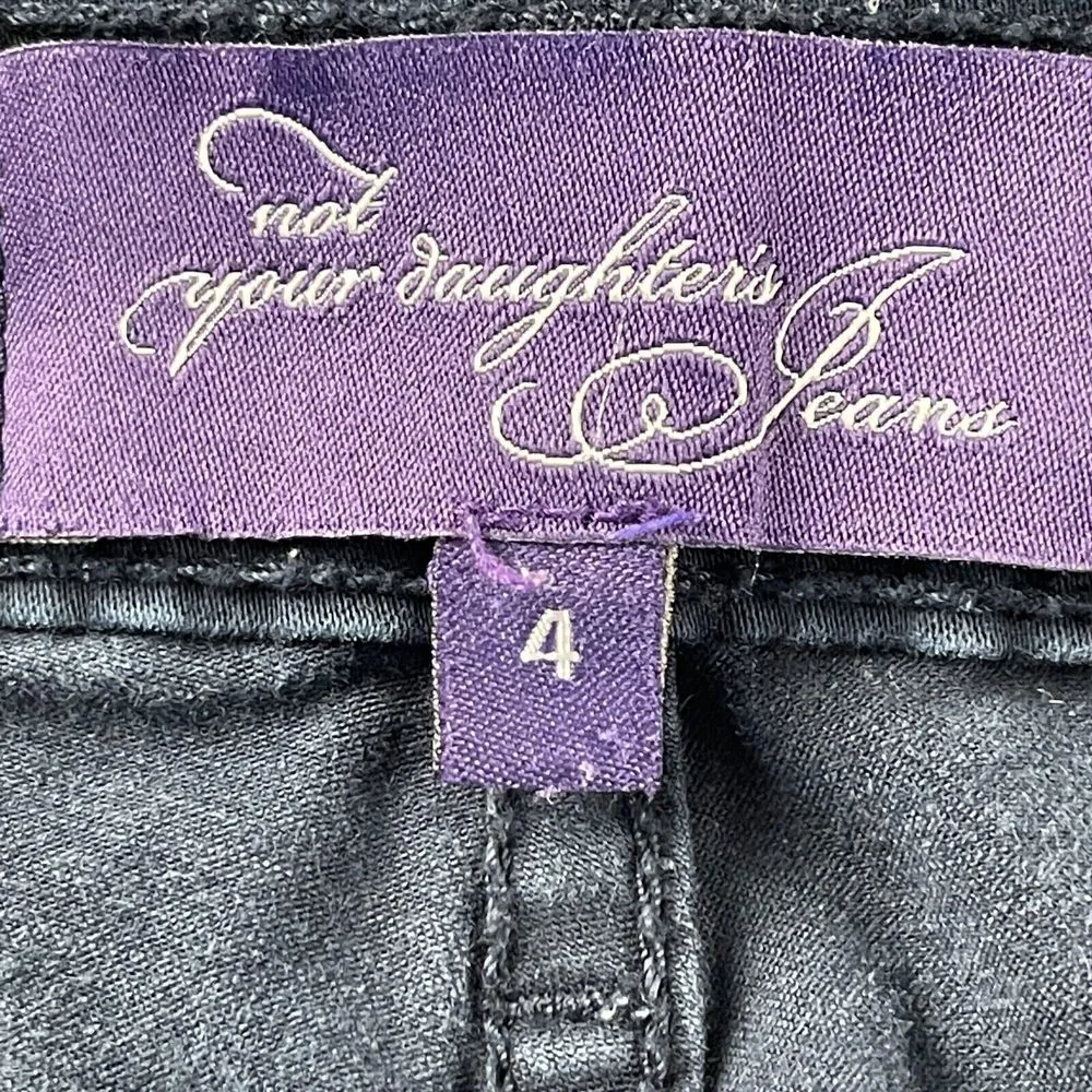 NYDJ Flared Pants Womens Size 4 Blue Relaxed Lift Tuck Slimming Short Casual - Image 4