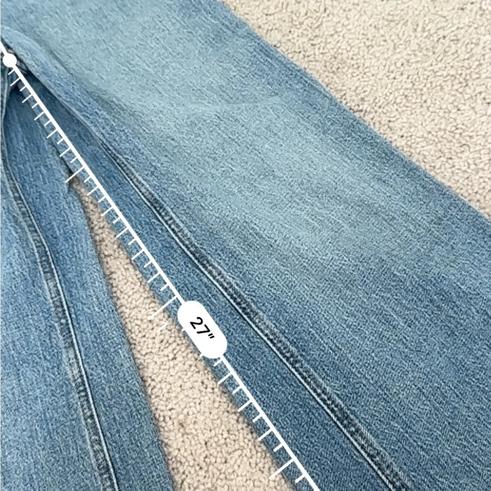 H&M Blue Flare Wide Leg Jeans - Image 5