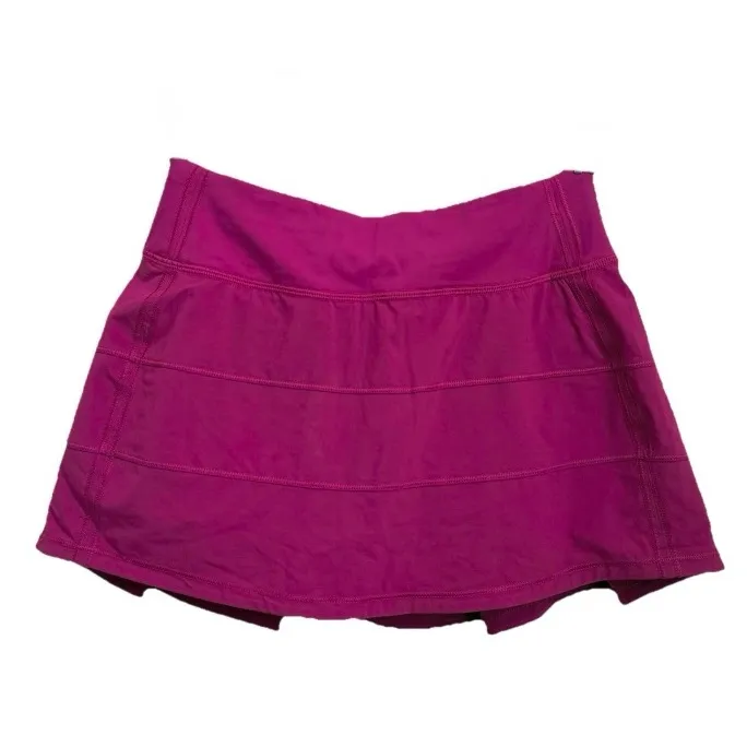 LULULEMON Pace Rival Skirt 4-Way Stretch Deep Fuchsia Size 2 - Image 2