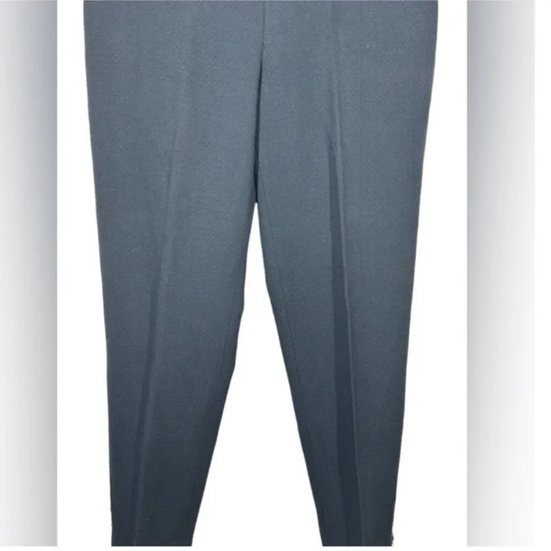 J. McLaughlin Quilted Cropped Pants Navy Black Size 8 - Image 6