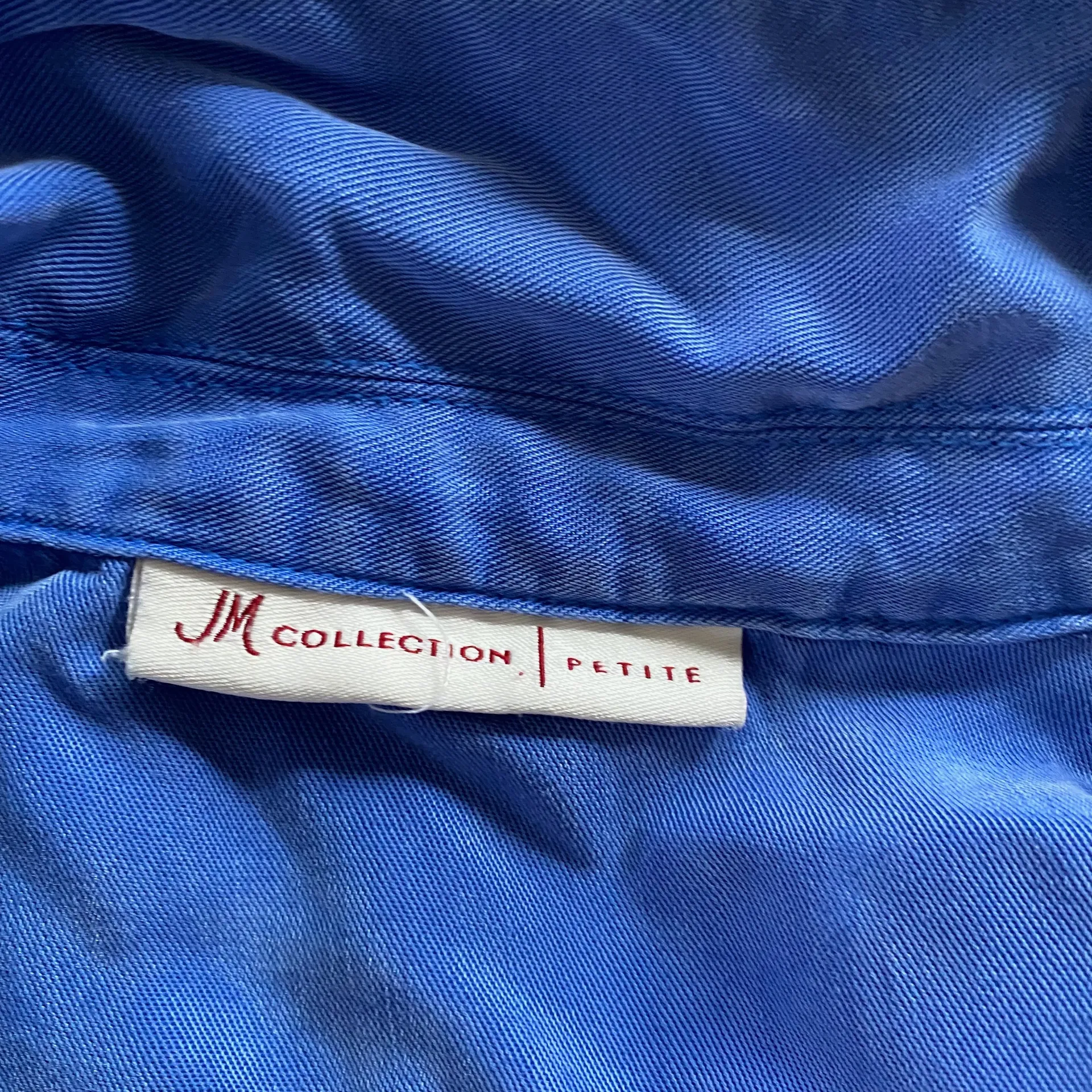 JM Collection Blue Button Down Top - Image 5