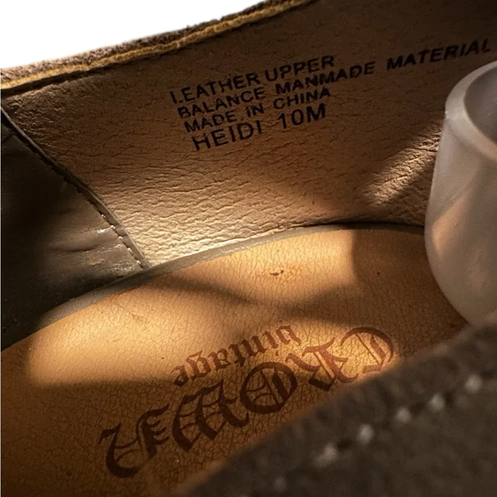 Crown Vintage Heidi Taupe Leather Block Heel Ankle Bootie Women’s Size 10 - Image 7
