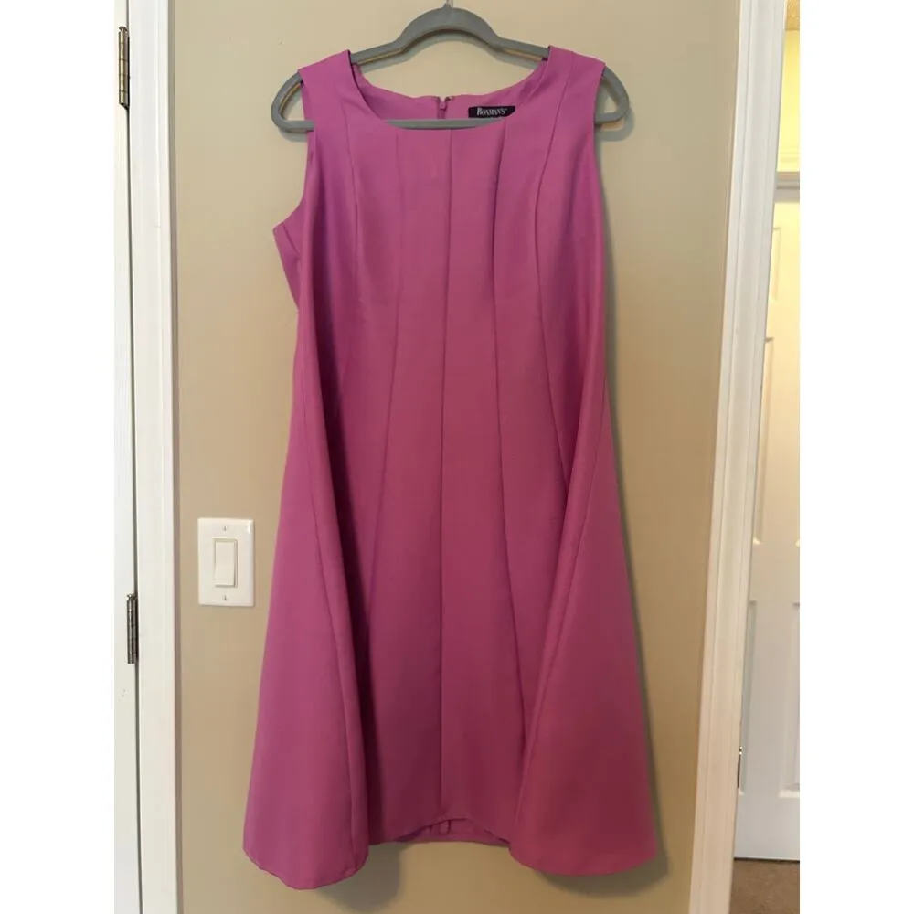 Roaman’s Women’s Plus Size Fit and Flare Suit Dress in Pretty Orchid Size 14W Purple - Image 4