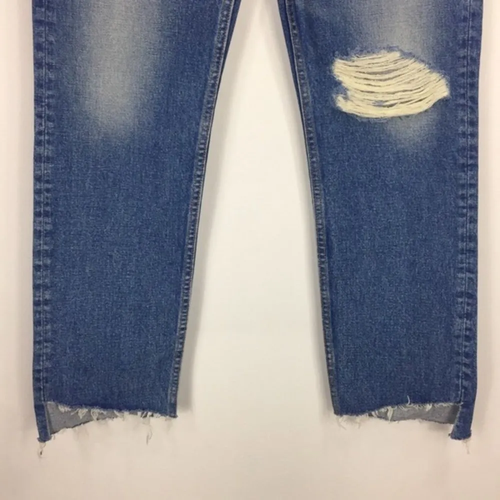 GRLFRND Distressed Raw Step Hem Jeans - Image 3