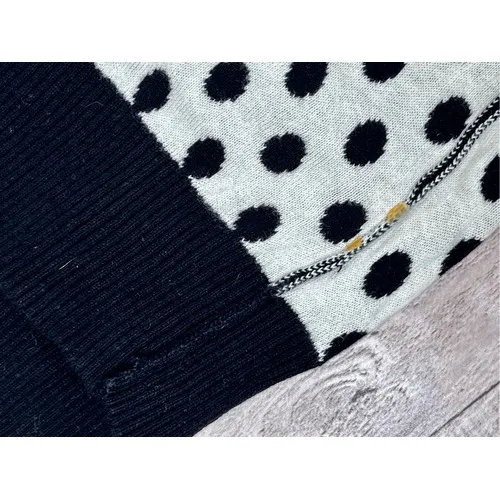 41Hawthorn Stitch Fix Gideon Black White Sweater SMALL Polka Dot Retro 60s - Image 8