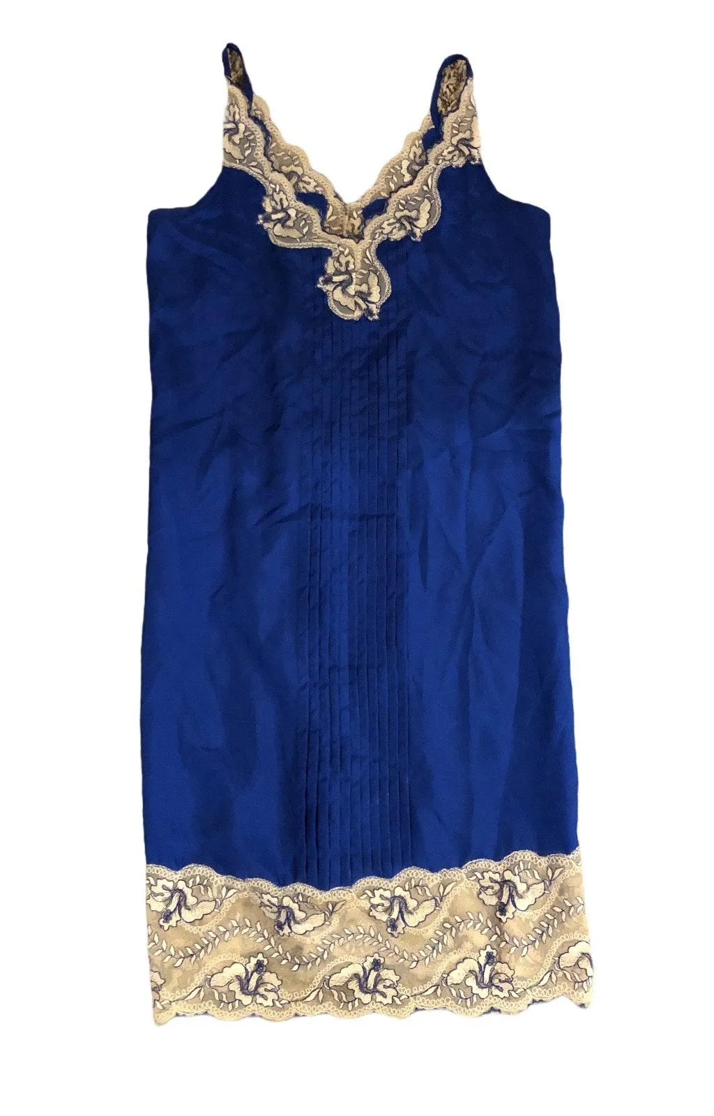 Bright Blue Satin nightgown slip - Image 3