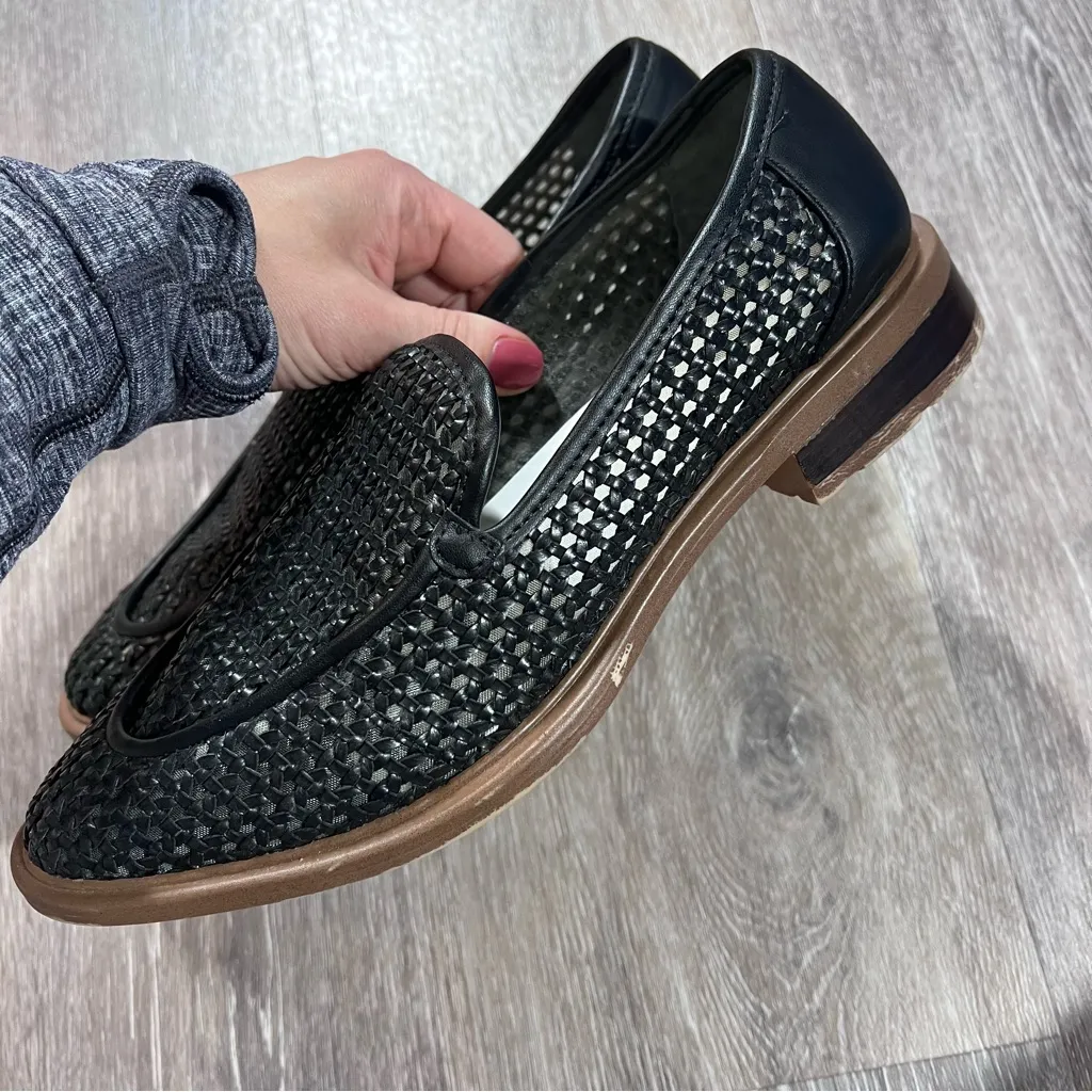 Anthropologie Franco‎ Sarto woven loafers black - Image 10