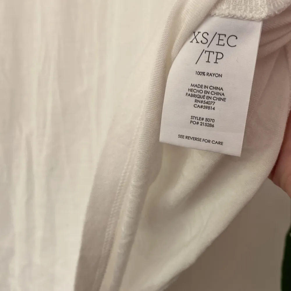 CAbi #5070 White Solid Bandana Sleeveless Asymmetrical Tunic Top Casual Career‎ - Image 4