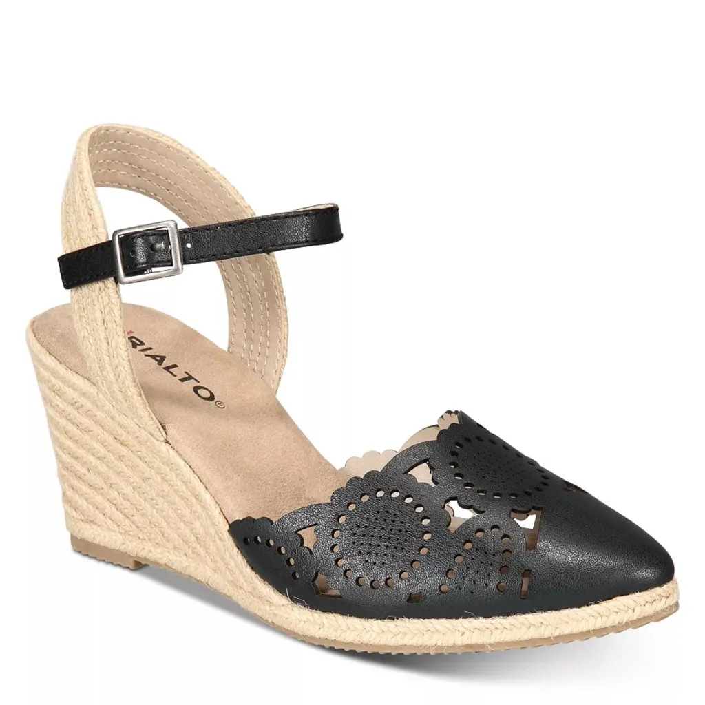 Black and Tan Espadrille Wedges - Image 4