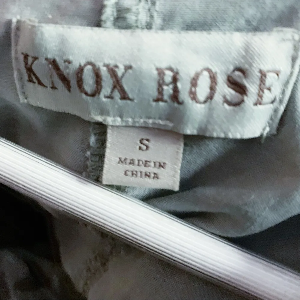 KNOX ROSE Camo Green Drawstring Open Shirt Jacket S - Image 5