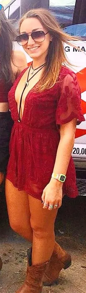 Deep V Short Sleeved Romper Red - Image 2