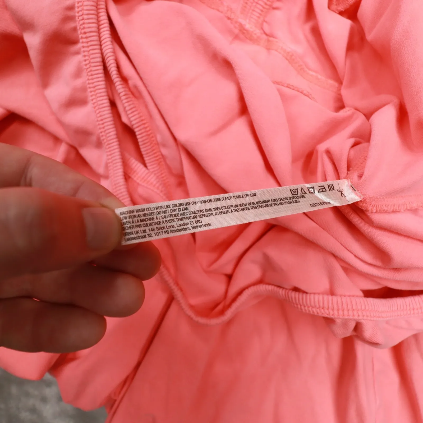 Free People Movement Hot Shot Bubble Dress Pink Orange Women's Large - Image 7