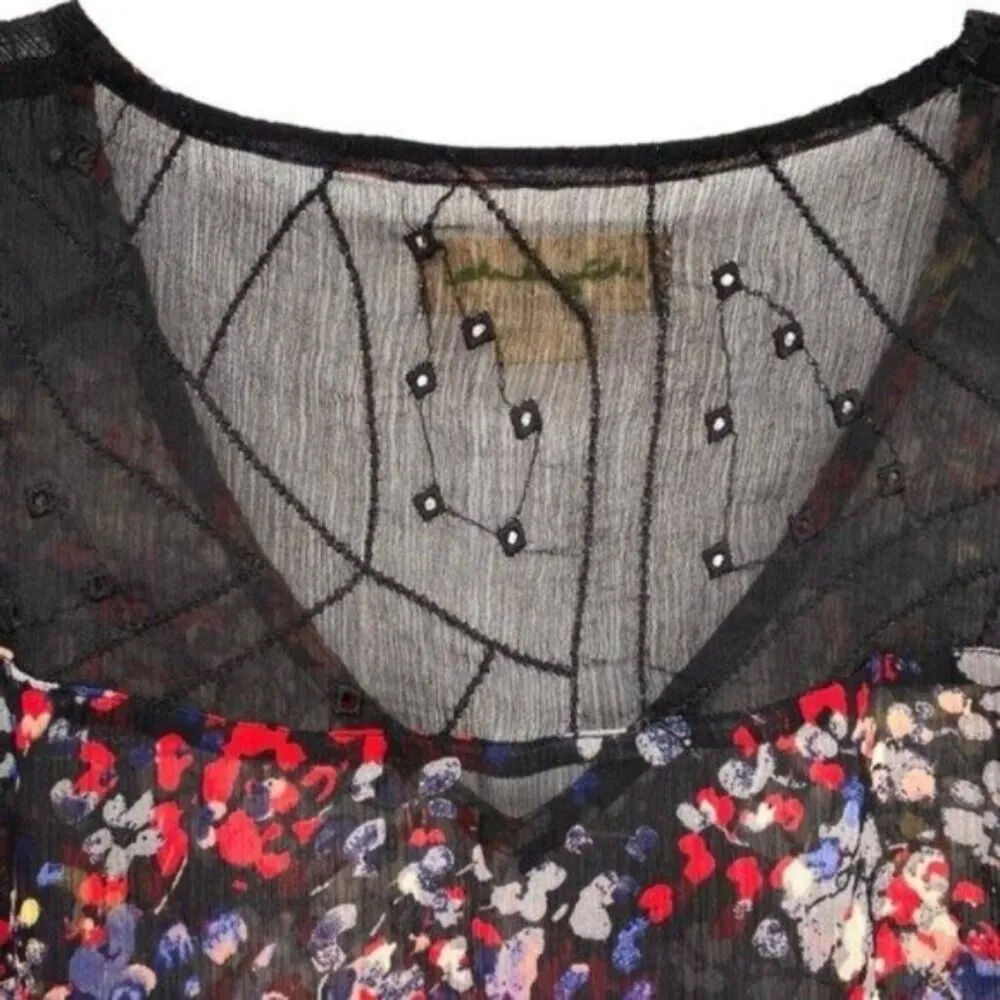 Staring At Stars Whimsigoth Floral Lace Sheer Blouse - Image 6