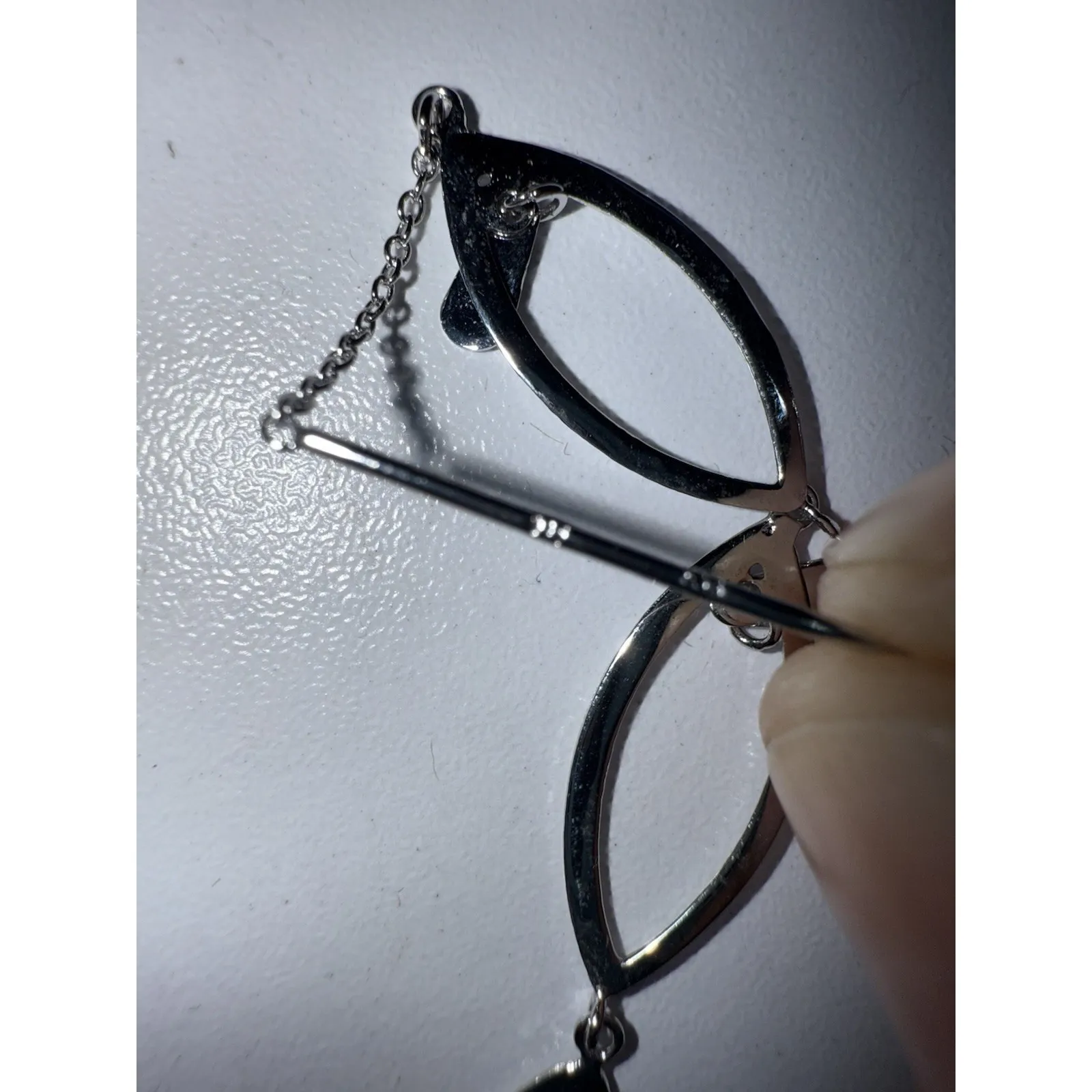 Dangle Thread Line 925 Sterling‎ Silver Threader Drop Wedding Earrings NEW - Image 10