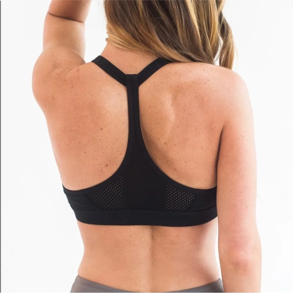 Zyia Active Grid Sports Bra Black Sz XL Strappy  Mesh Racerback - Image 5