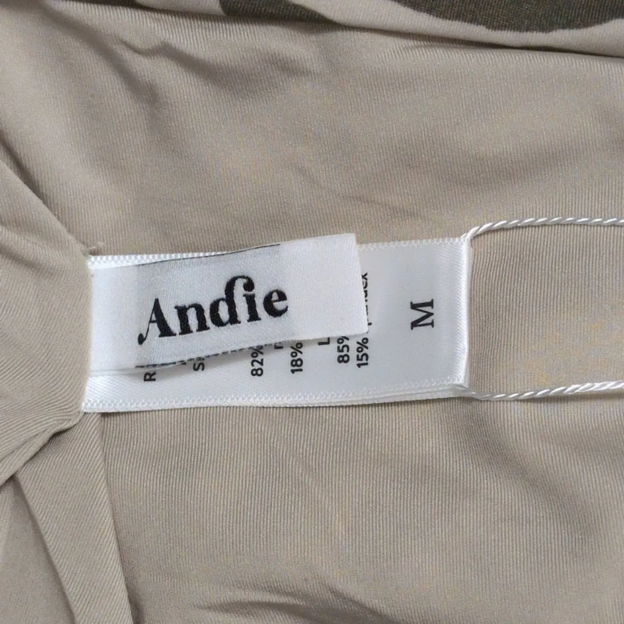 NWT Andie The Portofino Bottom Bias Stripe Olive Zebra Twisted High Waist Swim M - Image 6