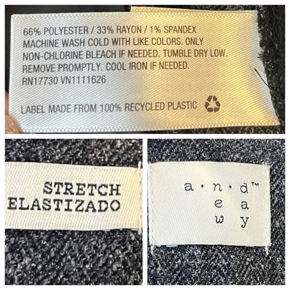 A New Day Target Trousers Gray Tweed Wide Leg High Rise Women’s Plus Size 16 - Image 6